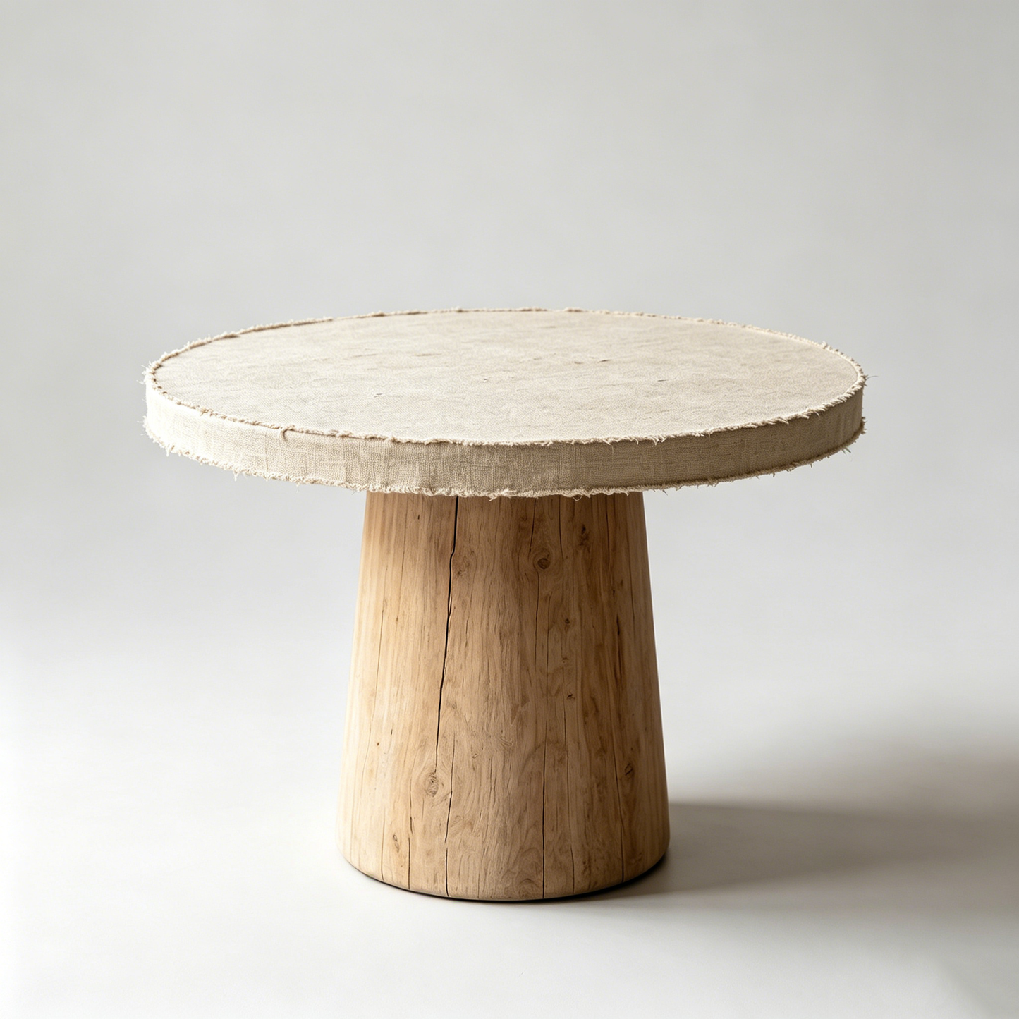 Linen Wabi‑Sabi Round Table