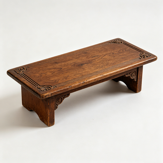Vintage Carved Wooden Low Table