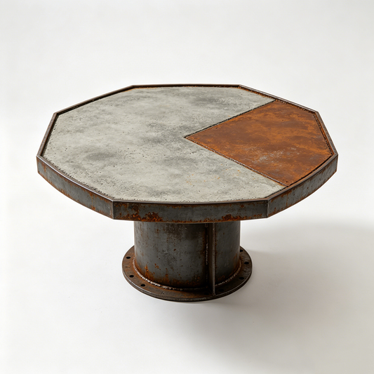 Industrial Rustic Octagonal Table