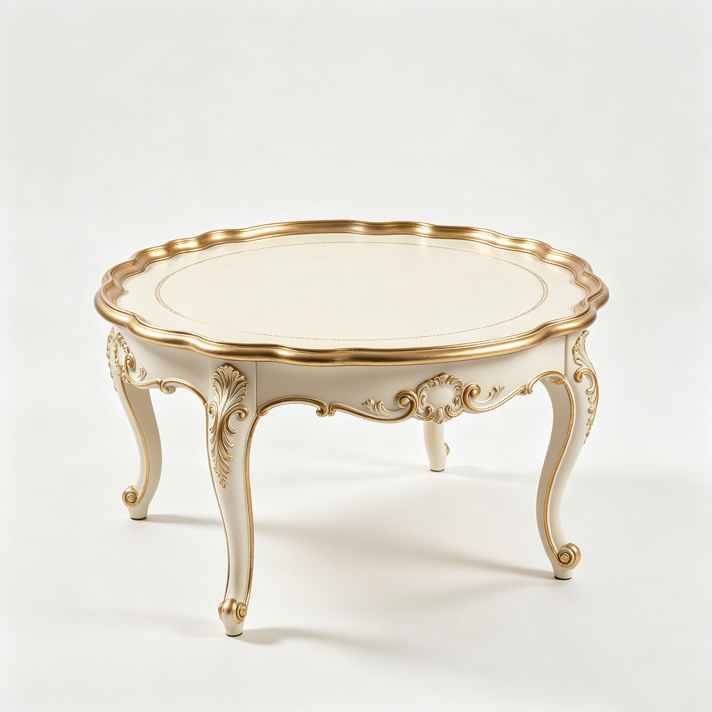 French Gilded Carved Round Table