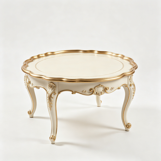 French Gilded Carved Round Table
