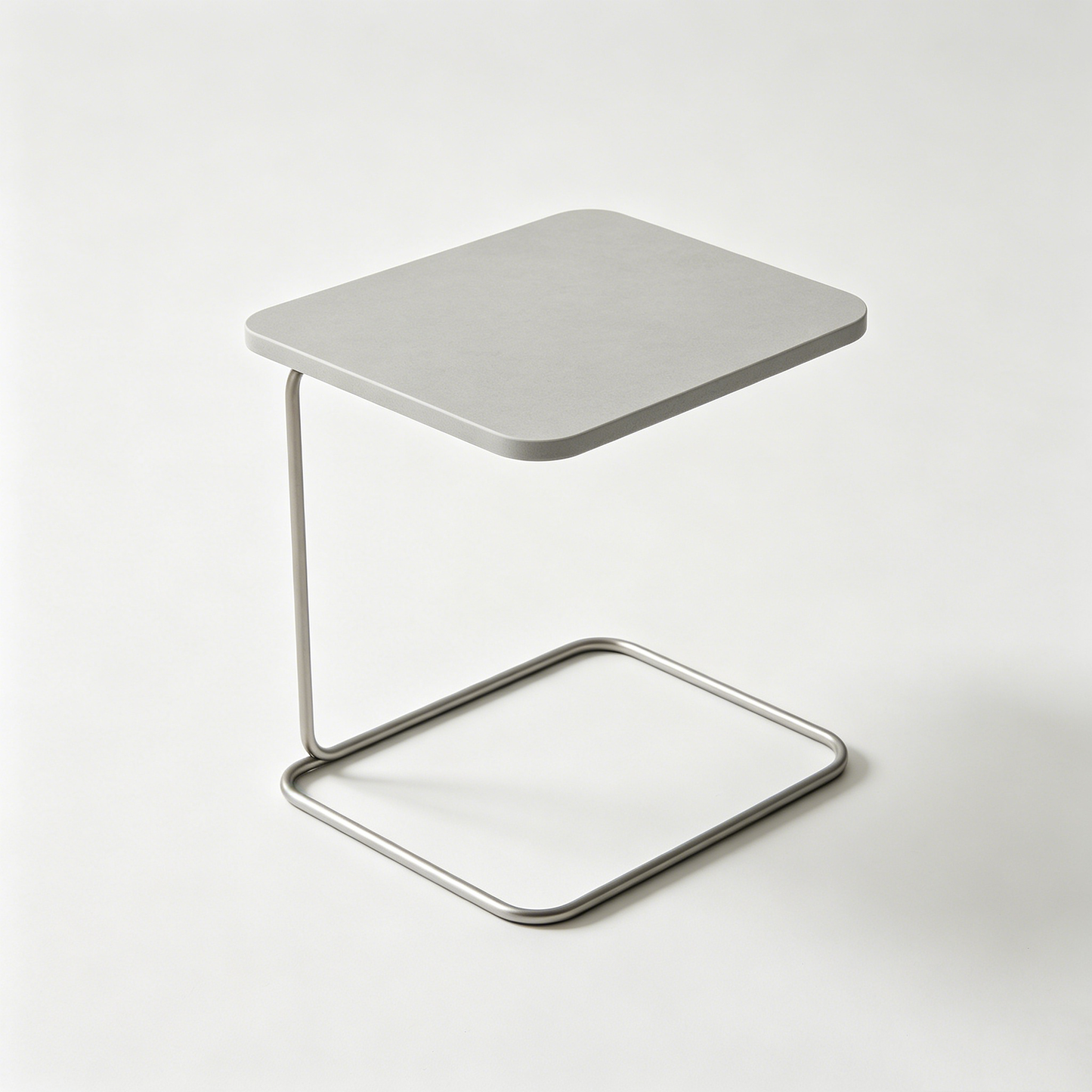 Minimal Floating Square Metal Side Table