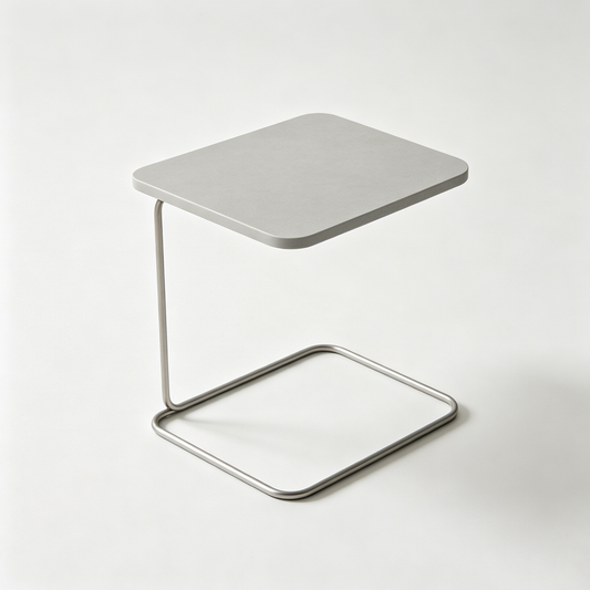 Minimal Floating Square Metal Side Table