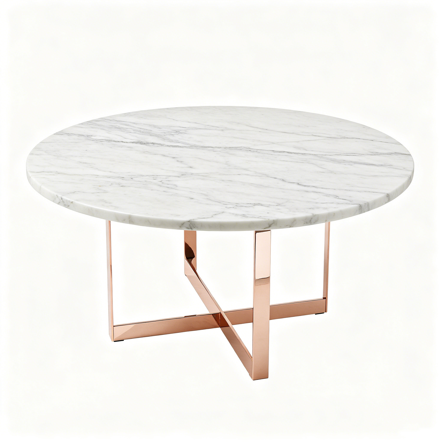Marble Rose Gold Round Table