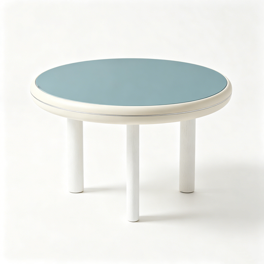 Sky Blue Casual Round Table