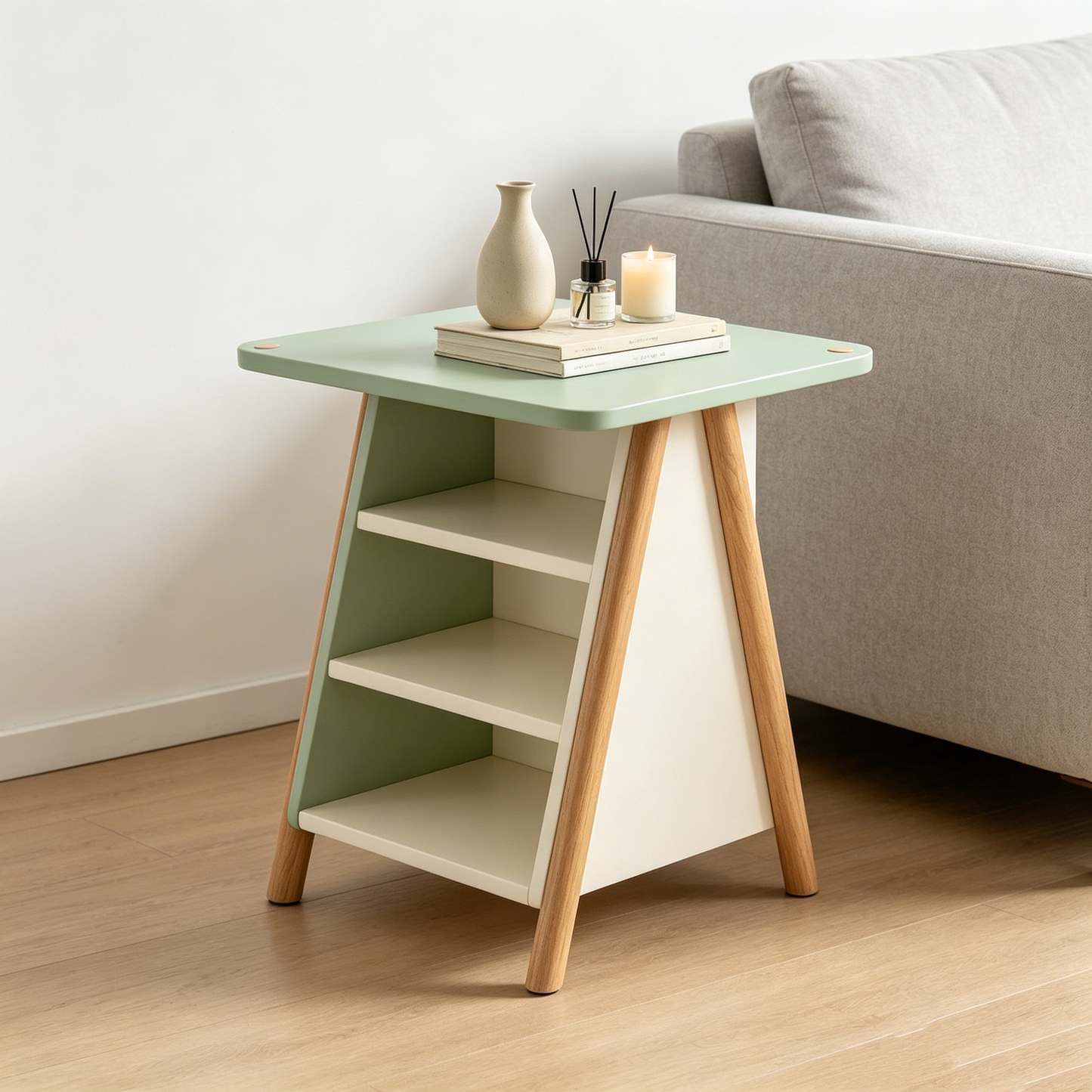 Mint Green Multi‑Tier Storage Table