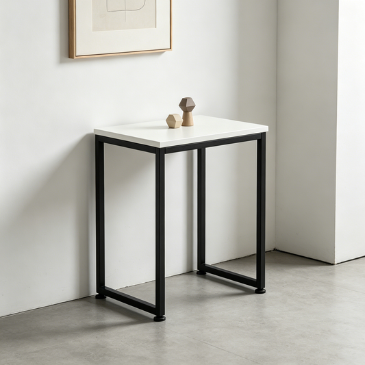 Black‑White Minimal Metal‑Frame Table