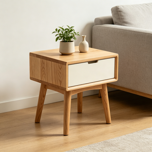 Nordic Oak Drawer Nightstand