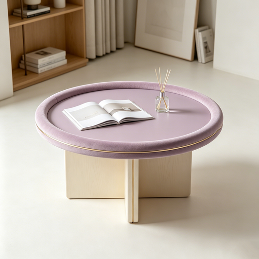 Lavender Velvet Luxury Round Table