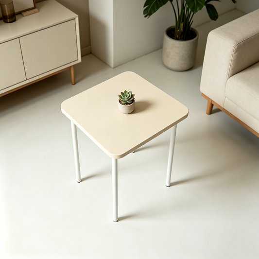 Cream Minimalist Slim‑Leg Table