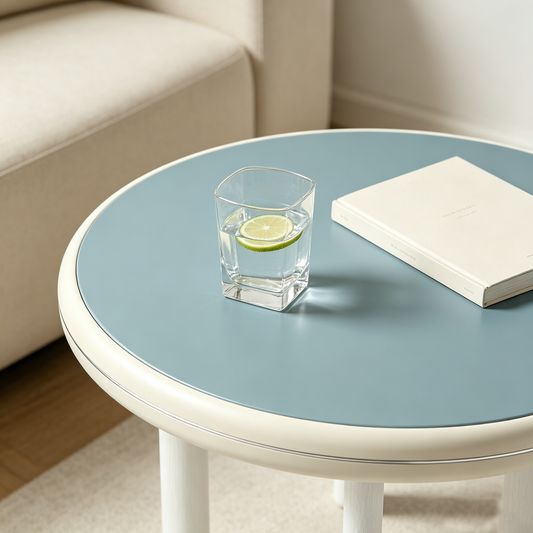 Sky Blue Casual Round Table