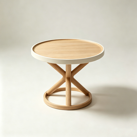 Oak X‑Ring Round Table