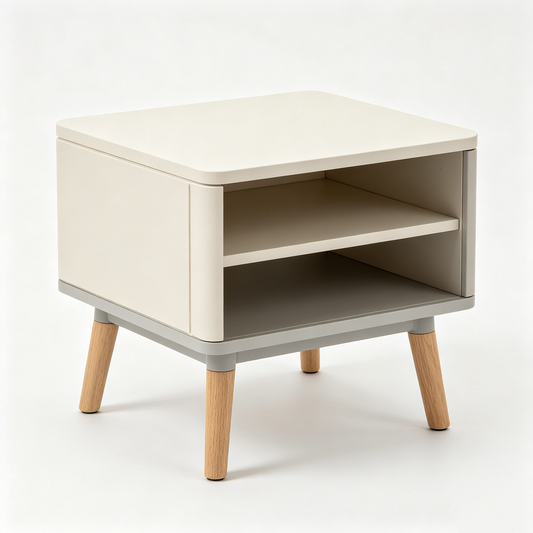 Modern Dual‑Shelf Nightstand Table