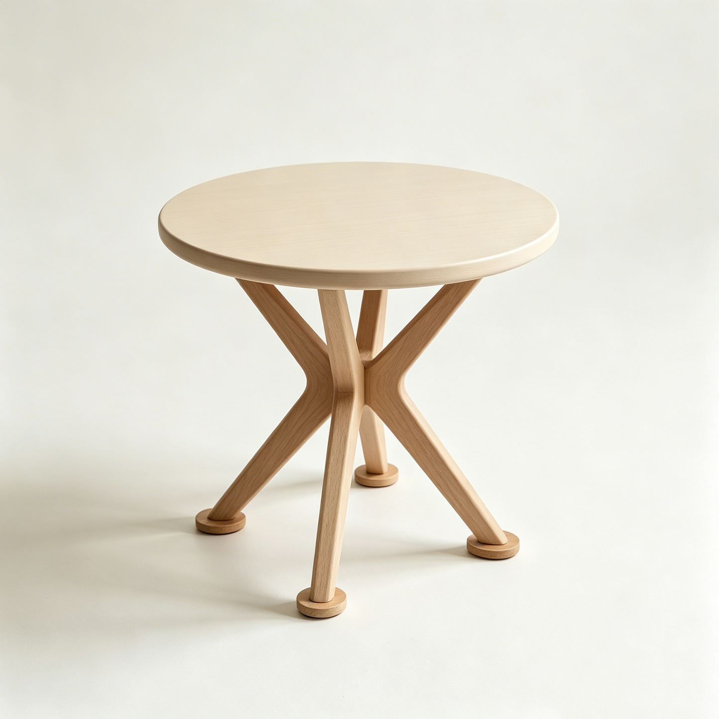 Cross‑Leg Minimalist Round Table