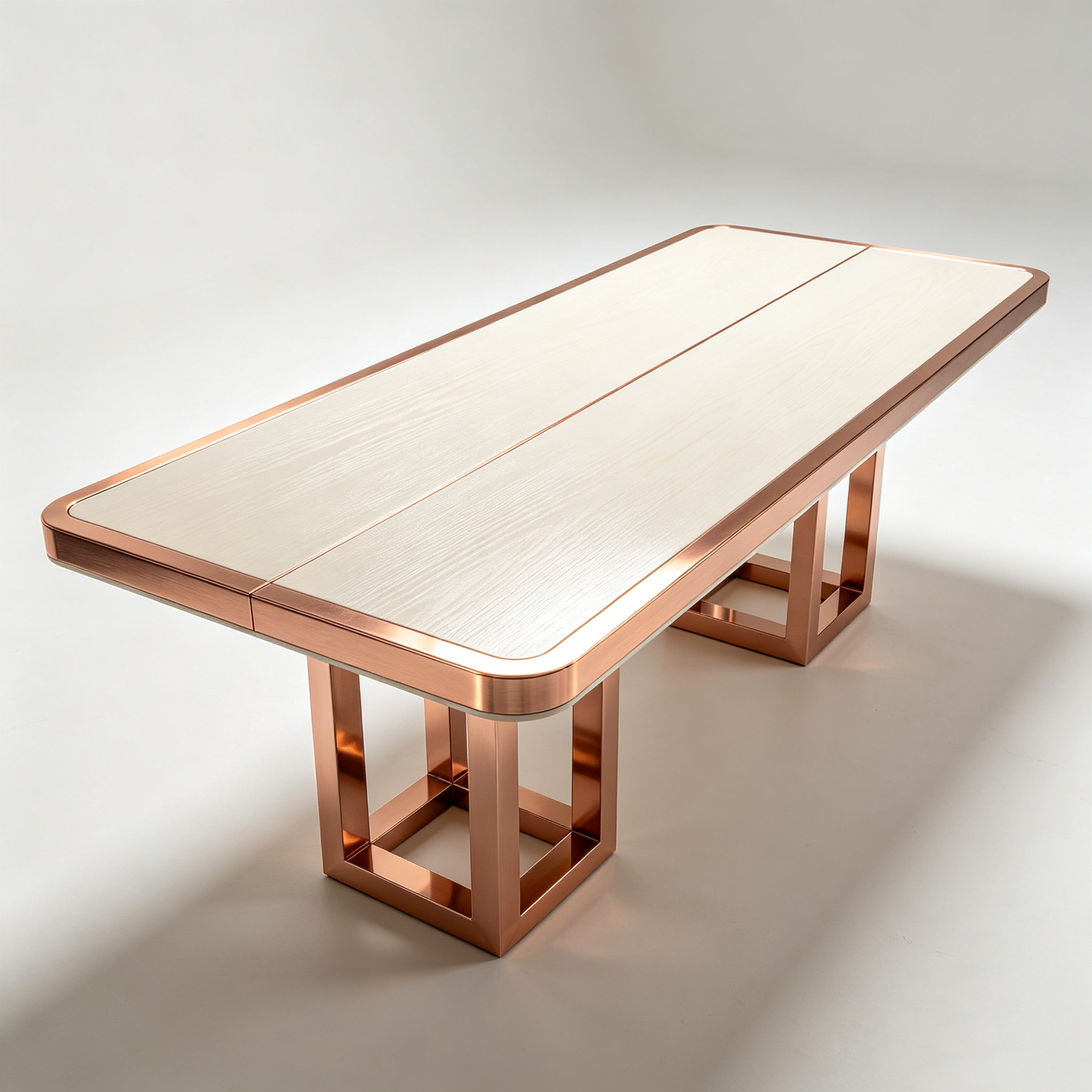 Rose Gold Luxury Veneer Long Table
