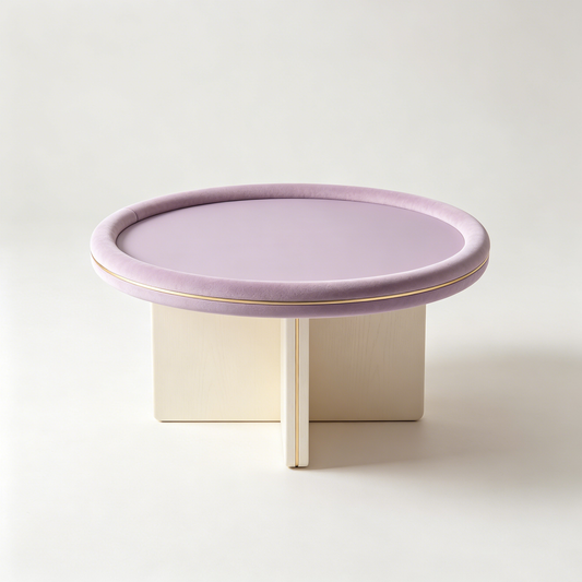 Lavender Velvet Luxury Round Table