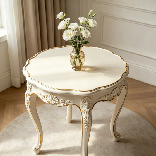 French Shell‑Carved Gilded Table