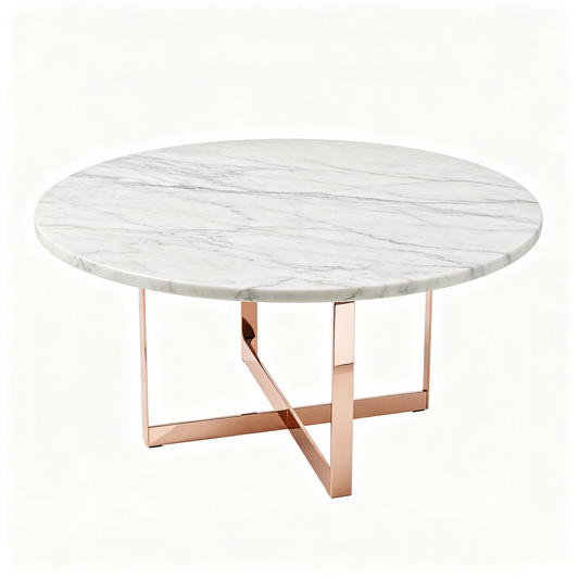 Marble Rose Gold Round Table