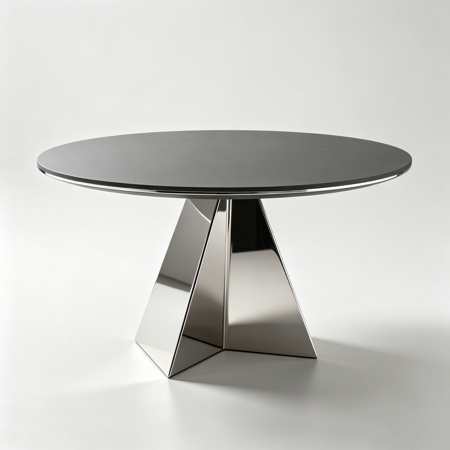 Mirror Metal Cone Round Table