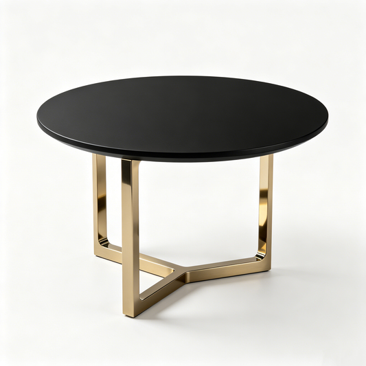 Black‑Gold Geo Round Table